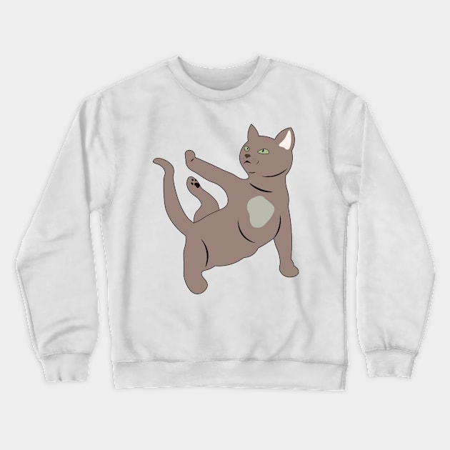 Cat Kitten Yoga Funny Crewneck Sweatshirt by charlescheshire